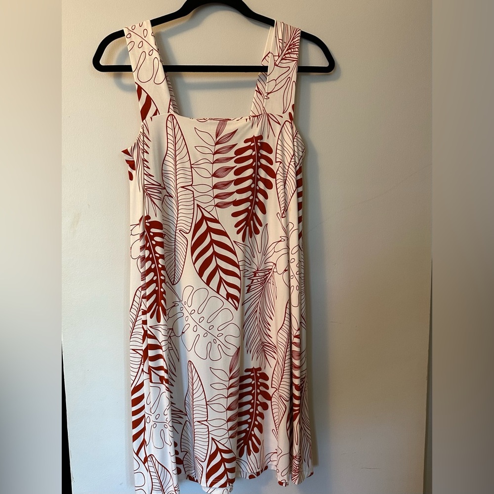 Fighting eel Dress White Painted Palms size small